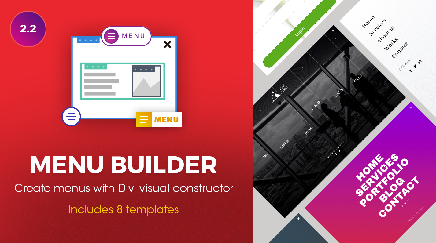 divi menu builder